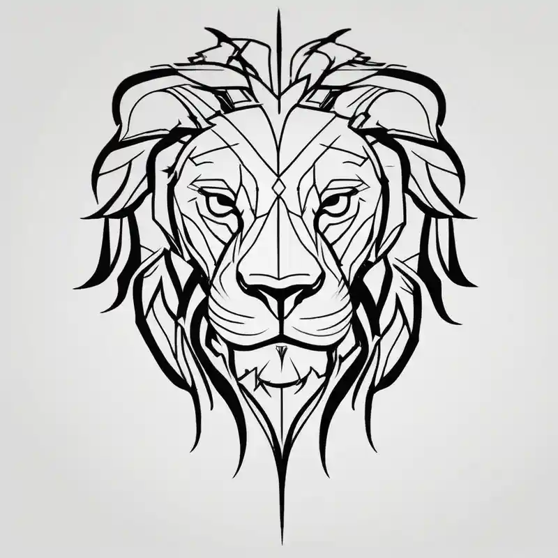 minimalist style 2025年のタトゥーされたタイガーリリーのタトゥーアイデア about Tattooed lion glitter tattoo and Tattooed lion glitter tattoo